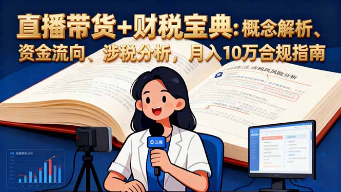 直播带货+财税宝典：概念解析、资金流向、涉税分析，月入10万合规指南-摇钱树